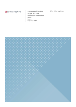 Estimates of Station Usage 2013/14 | Report