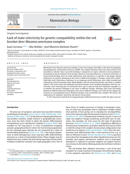 Lack of Mate Selectivity for Genetic Compatibility Within the Red