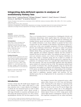 Deficient Species in Analyses of Evolutionary History