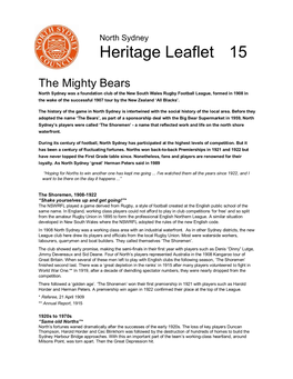 Heritage Leaflet 15