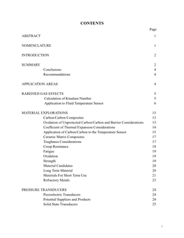 CONTENTS Page ABSTRACT 1