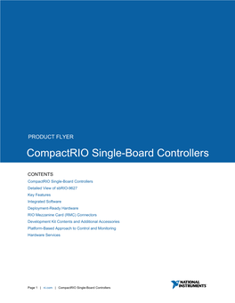 Compactrio Single-Board Controllers Product Flyer