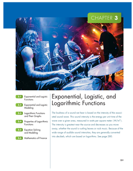 Exponential, Logistic, and Logarithmic Functions