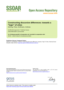 Constructing Discursive Differences: Towards A