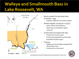 Native Resident Fish Persisted After Inundation, 1939 Walleye Illegally