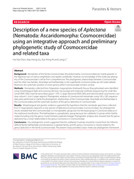 Nematoda: Ascaridomorpha: Cosmocercidae