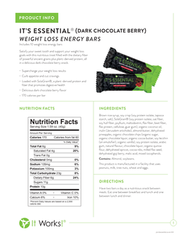 WEIGHT LOSS ENERGY BARS Includes 10 Weight Loss Energy Bars