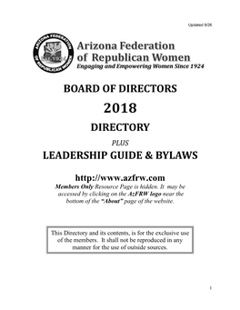 Board of Directors Directory Leadership Guide