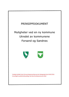 Utkast Til PRINSIPPSKISSE