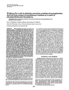 Phosphatidylinositol Breakdown