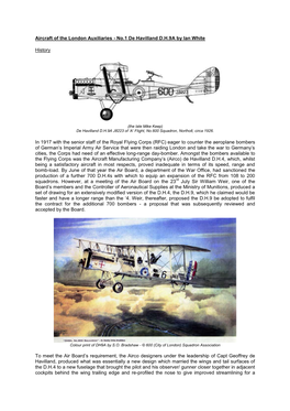 Aircraft of the London Auxiliaries - No.1 De Havilland D.H.9A by Ian White