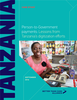Person-To-Government Payments: Lessons from Tanzania's