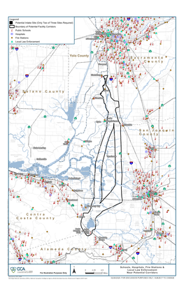 Map of Schools, Hospitals, Fire Stations