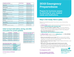 2019 Emergency Preparedness