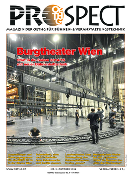 Burgtheater Wien Start in Die Saison 2014/15 Mit Neuer Bühnenleittechnik