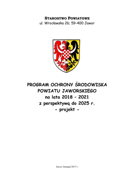 2021 Z Perspektywą Do 2025 R. - Projekt