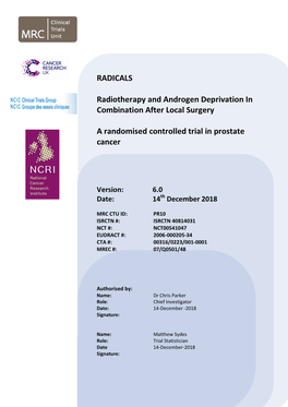 RADICALS Radiotherapy and Androgen Deprivation In