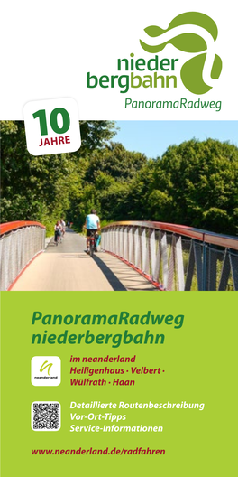 Panoramaradweg Niederbergbahn Im Neanderland Heiligenhaus · Velbert · Wülfrath · Haan