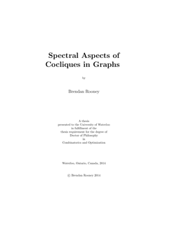 Spectral Aspects of Cocliques in Graphs