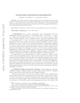 Matrix-Free Approximate Equilibration 3