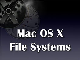 Mac OS X Filesystems