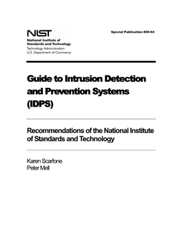 Guide to Intrusion Detection and Prevention Systems (IDPS)