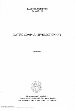 Katuic Comparative Dictionary