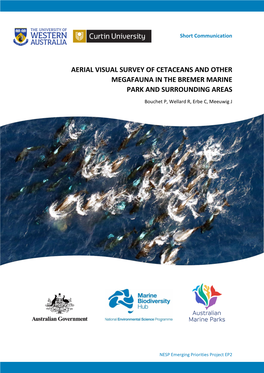 Bouchet Et Al Aerial Visual Survey of Cetaceans Megafauna