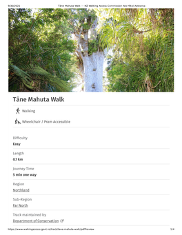 Tāne Mahuta Walk — NZ Walking Access Commission Ara Hīkoi Aotearoa