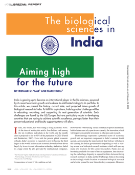 The Biological Sciences in India