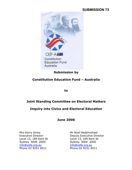 Constitution Education Fund Australia