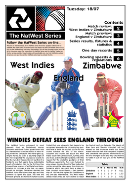 West Indies England Zimbabwe