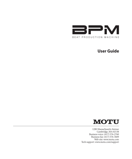 BPM User Guide