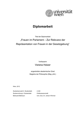 Diplomarbeit