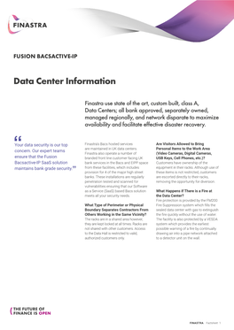 Data Center Information