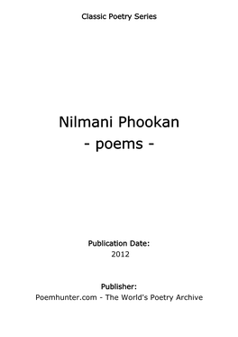 Nilmani Phookan - Poems