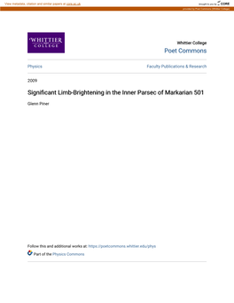 Significant Limb-Brightening in the Inner Parsec of Markarian 501