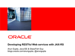 Developing Restful Web Services with JAX-RS