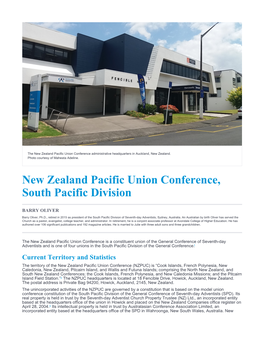 New Zealand Pacific Union Conference, South Pacific Division