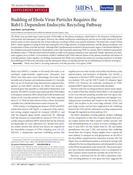 Budding of Ebola Virus Particles Requires The