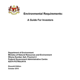 Environmental Requirements