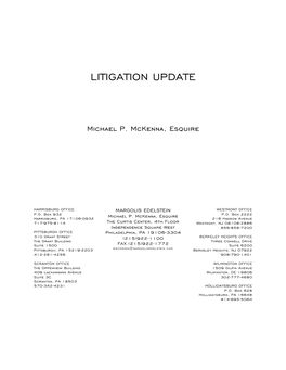 Litigation Update