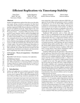 Efficient Replication Via Timestamp Stability