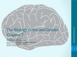 The Biology of Sex and Gender Chapter 7 Sex As a Form of Motivation the Biological Determination of Sex