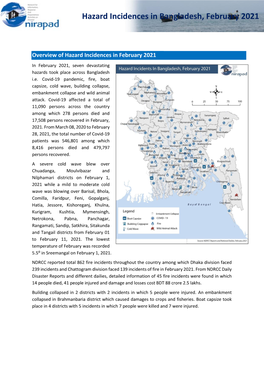 Hazard Incidences in Bangladesh, February 2021