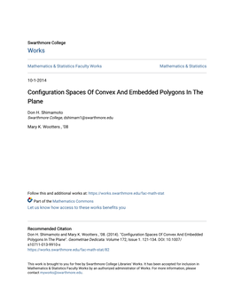 Configuration Spaces of Convex and Embedded Polygons in the Plane