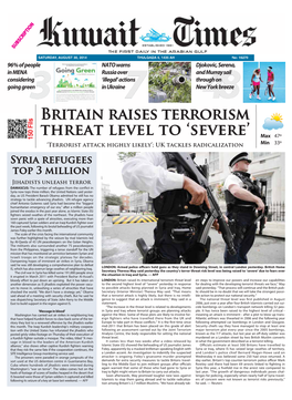 Britain Raises Terrorism Threat Level To