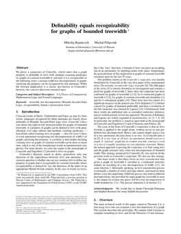 Definability Equals Recognizability for Graphs of Bounded Treewidth