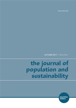 The Journal of Population and Sustainability Information ISSN 2398-5496