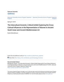 The Intercultural Ancients: a Mock Exhibit Exploring the Cross-Cultural